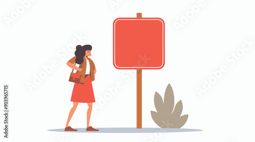 Woman in Political Meeting Parade