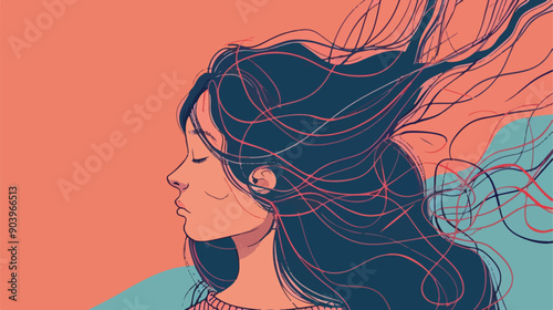 Female Patient Experiencing Mental Health Problems and Stress