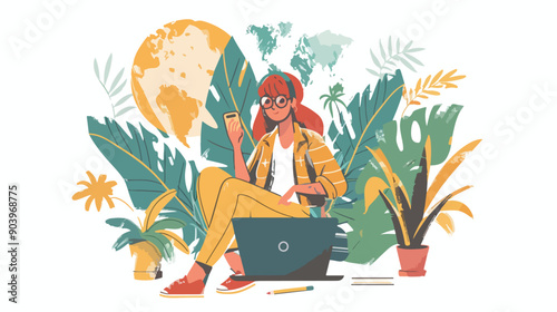 Young Woman Budget Planning with Simplified Approach EPS