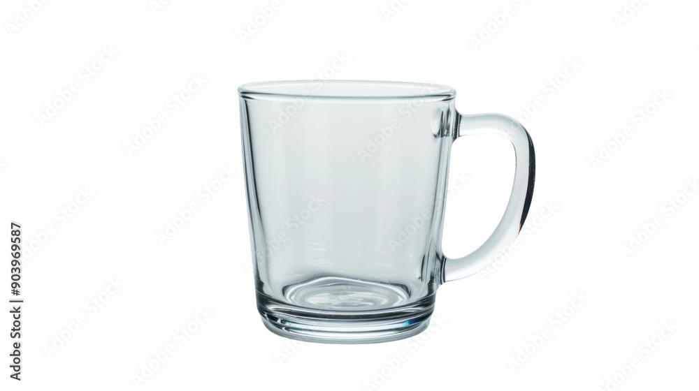 Empty glass mug on transparent background Empty glass mug on transparent background