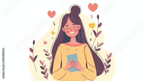 Excited Woman Sharing Good News on Smartphone - Modern Communication Concept