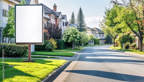 A Quiet Suburban Vertical Display Ad Frame Mockup frame mockup for advertising