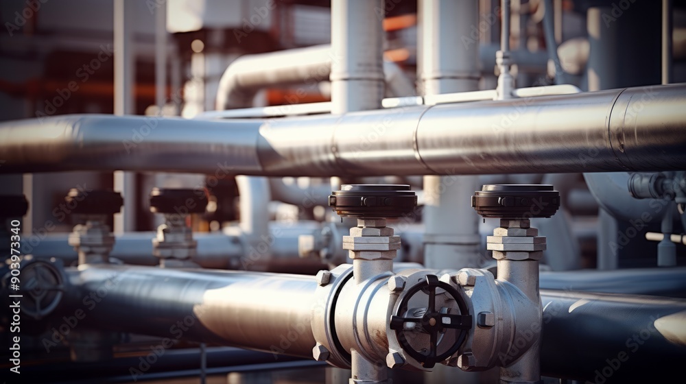 Gas control equipment with big pipes. Natural gas supplies. Neural network ai generated art Gas control equipment with big pipes. Natural gas supplies. Neural network ai generated art