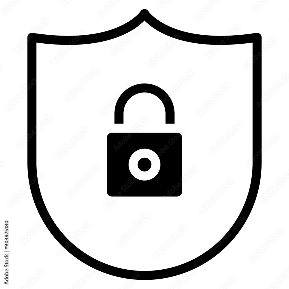 Security shield or virus shield lock icon for apps and websites Security shield or virus shield lock icon for apps and websites