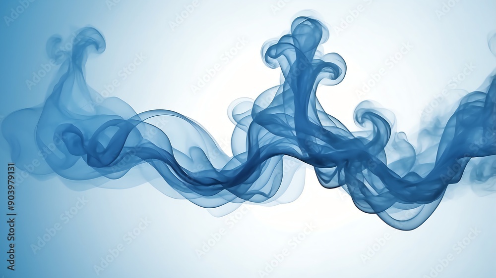 Fototapeta premium blue smoke trail abstract background design backdrop copy space