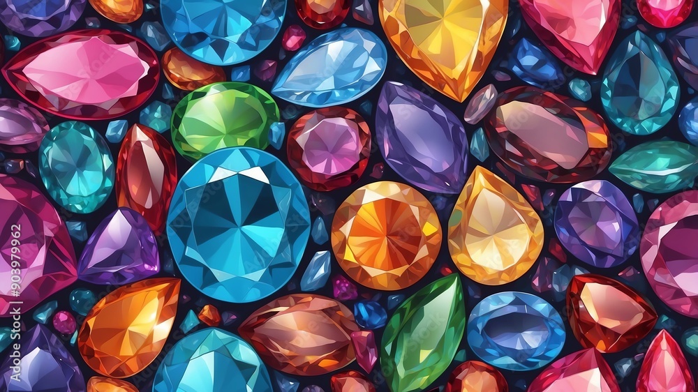 coloful gemstone pattern abstract background design backdrop copy space