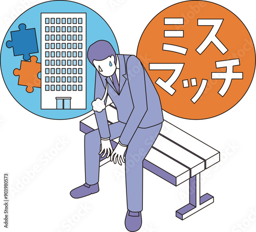 転職のミスマッチで後悔する男性