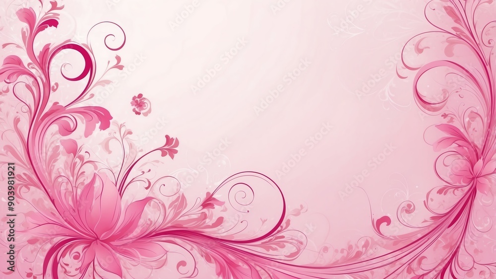 pink floral swirls abstract background design backdrop copy space pink floral swirls abstract background design backdrop copy space