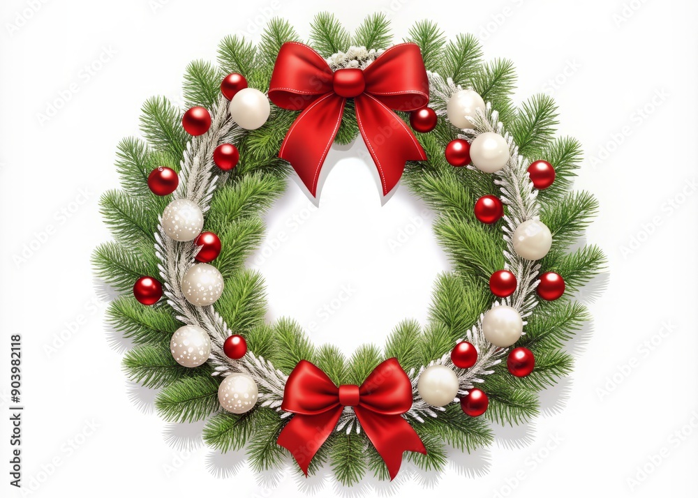 Elegant high-definition linear icon of a Christmas wreath featuring red and white details, perfect for festive designs and holiday-themed projects. Elegant high-definition linear icon of a Christmas wreath featuring red and white details, perfect for festive designs and holiday-themed projects.