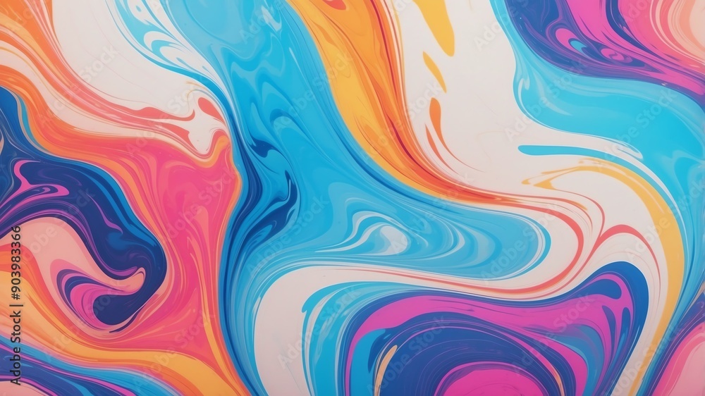 Fototapeta premium rainbow liquid marble abstract background design backdrop copy space