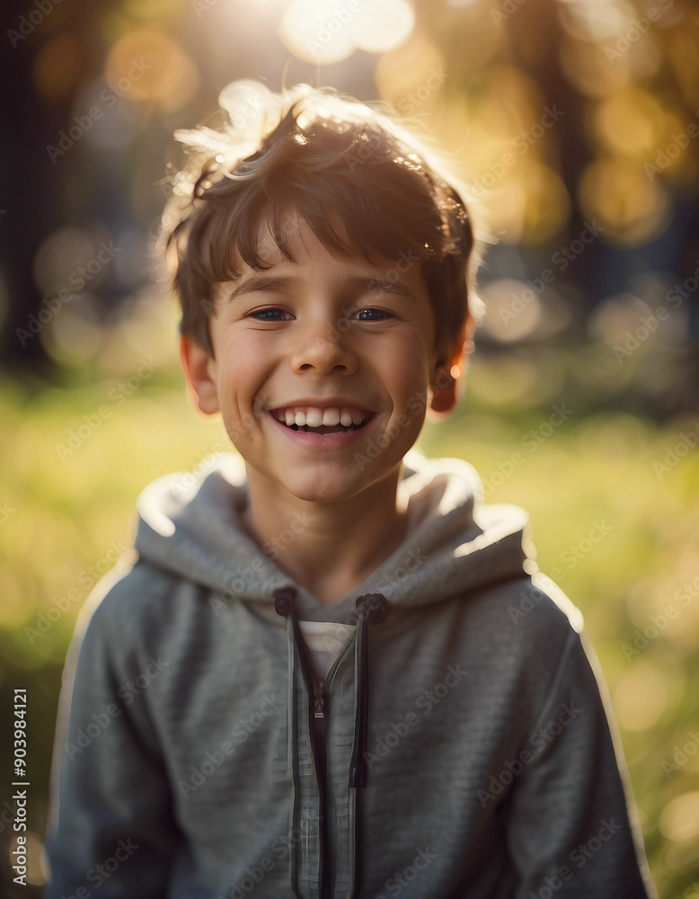 Portrait of a young boy in a playful mood, who is smiling and enjoying a sunny day in a park.
Portrait of a young boy in a playful mood, who is smiling and enjoying a sunny day in a park.