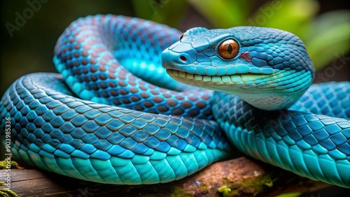 blue snake on a tree