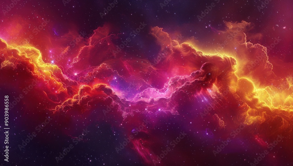 Cosmic Nebula with Stars Cosmic Nebula with Stars