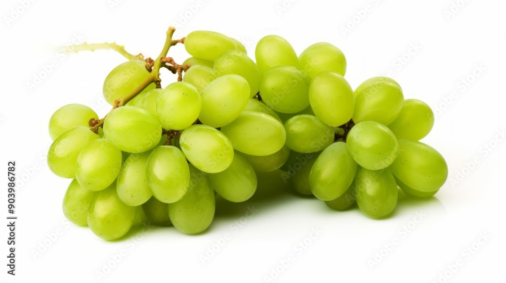 Shine green muscat grape isolated on white background. Neural network ai generated art Shine green muscat grape isolated on white background. Neural network ai generated art