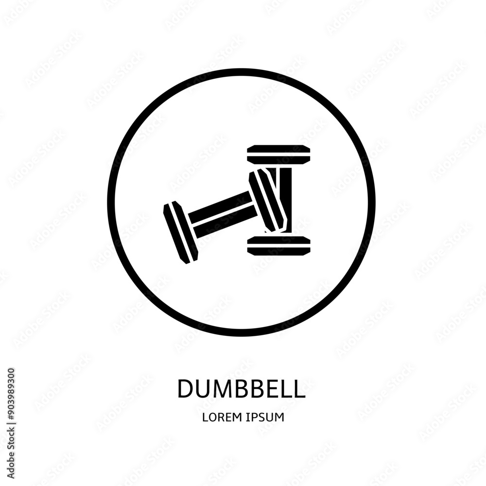 Logo vector design for business. Dumbbell logos. Logo vector design for business. Dumbbell logos.