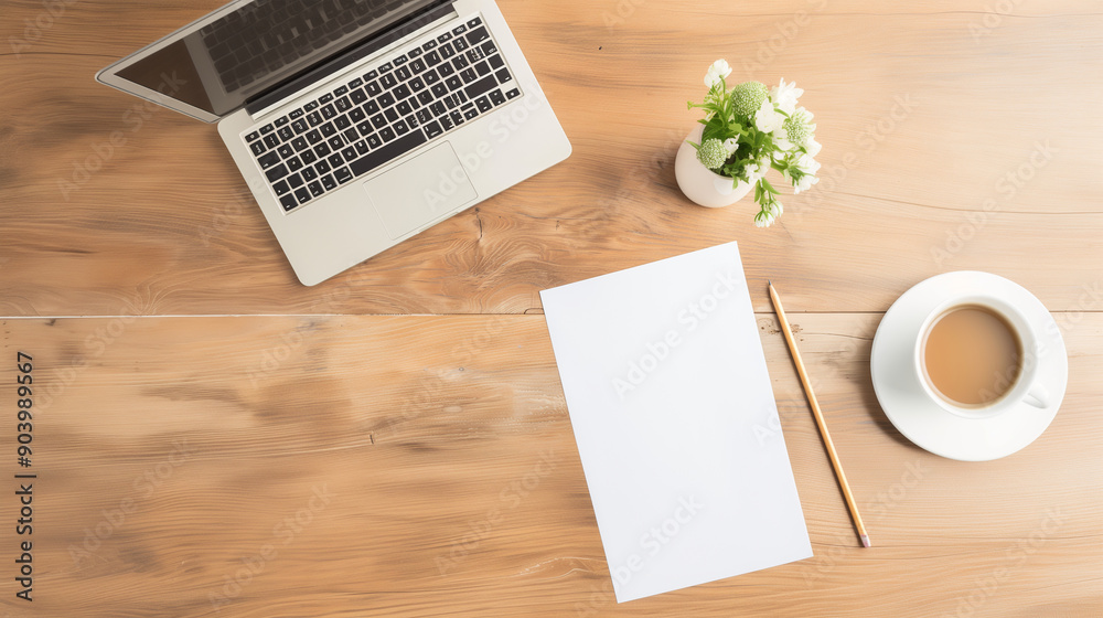 Top View of Blank White Vertical Resume Paper Document Mockup on Office Desk Next to Laptop with Pencil Above - Business CV and Job Application Template Photo Top View of Blank White Vertical Resume Paper Document Mockup on Office Desk Next to Laptop with Pencil Above - Business CV and Job Application Template Photo
