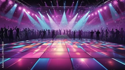 party dance floor background art design backdrop copy space