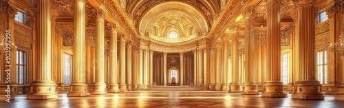 Majestic Interior of a Luxuriously Ornate Palace