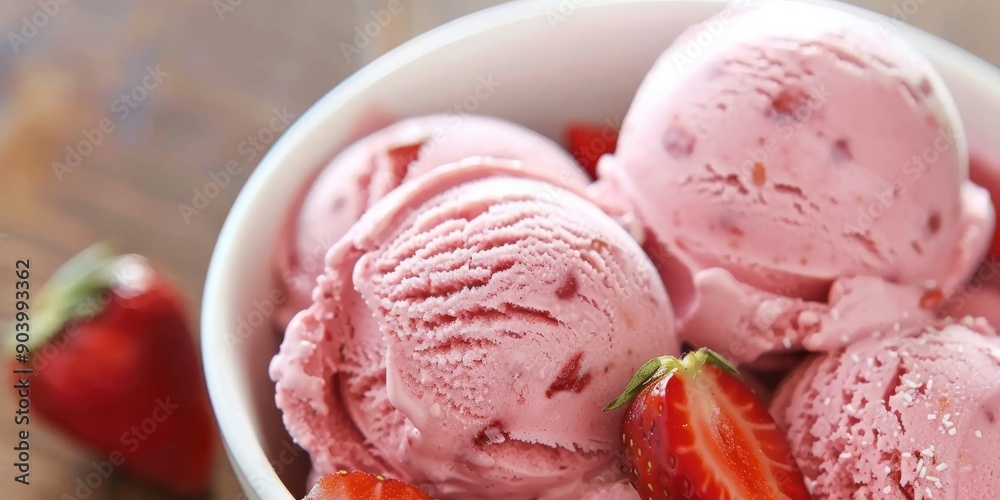 Treat yourself to a luxurious vegan strawberry ice cream, a delightful summer treat crafted with fresh ingredients for a rich and creamy experience. The perfect sweet and refreshing dessert Treat yourself to a luxurious vegan strawberry ice cream, a delightful summer treat crafted with fresh ingredients for a rich and creamy experience. The perfect sweet and refreshing dessert