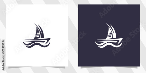 Letter mh hm logo design vector