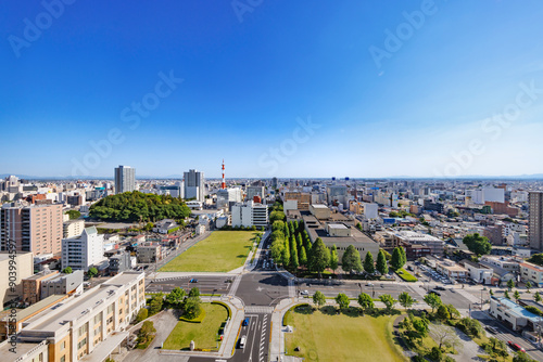 栃木県庁展望台から見る宇都宮の景色