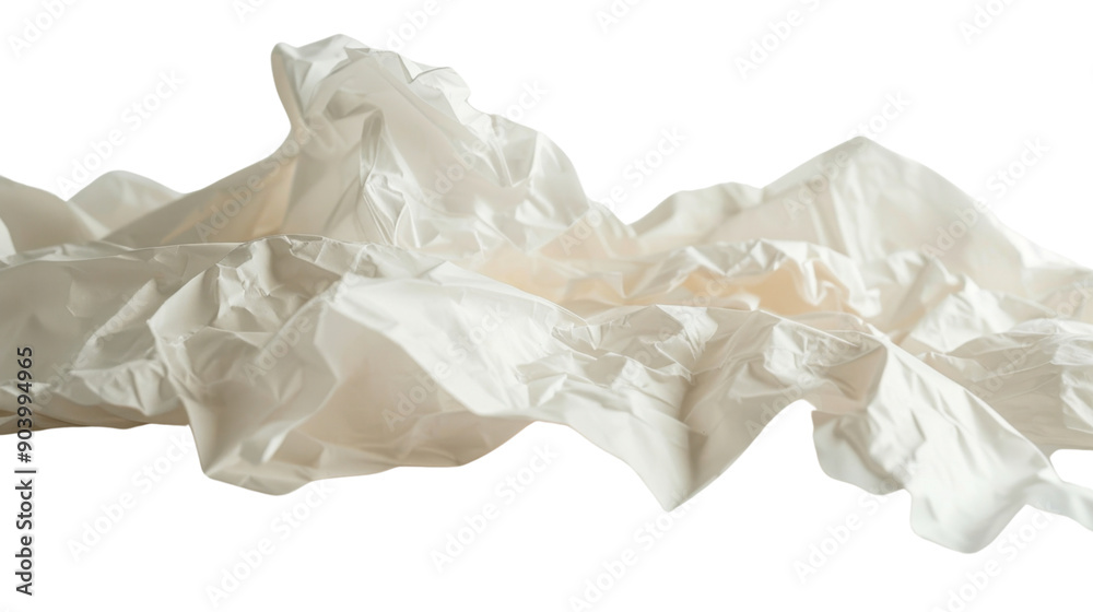Crumpled paper on transparent background Crumpled paper on transparent background