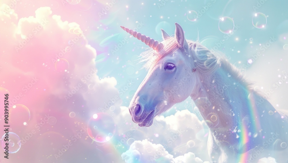 Magical Unicorn in a Dreamy Sky Magical Unicorn in a Dreamy Sky