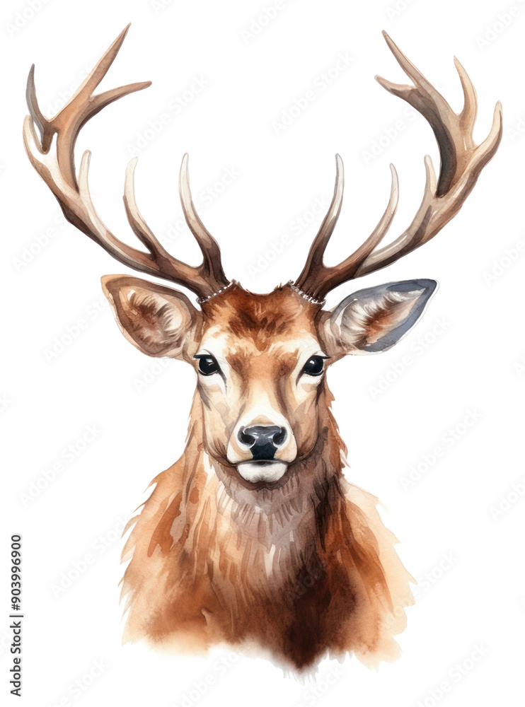 PNG Wildlife portrait antler animal.