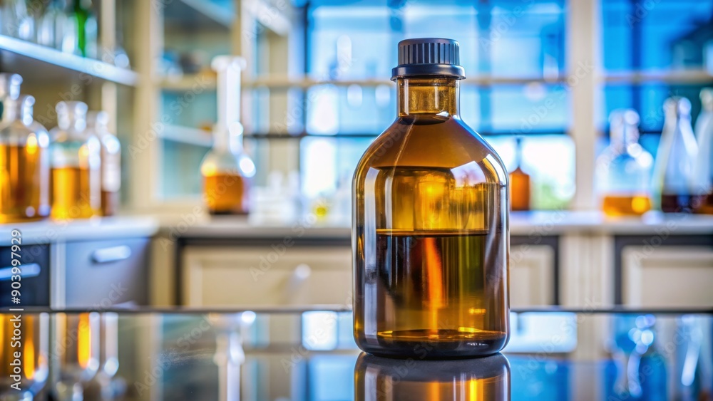 A precisely focused amber bottle containing hydrochloric acid sits isolated on a blurred laboratory background, highlighting its chemical significance in scientific research. A precisely focused amber bottle containing hydrochloric acid sits isolated on a blurred laboratory background, highlighting its chemical significance in scientific research.