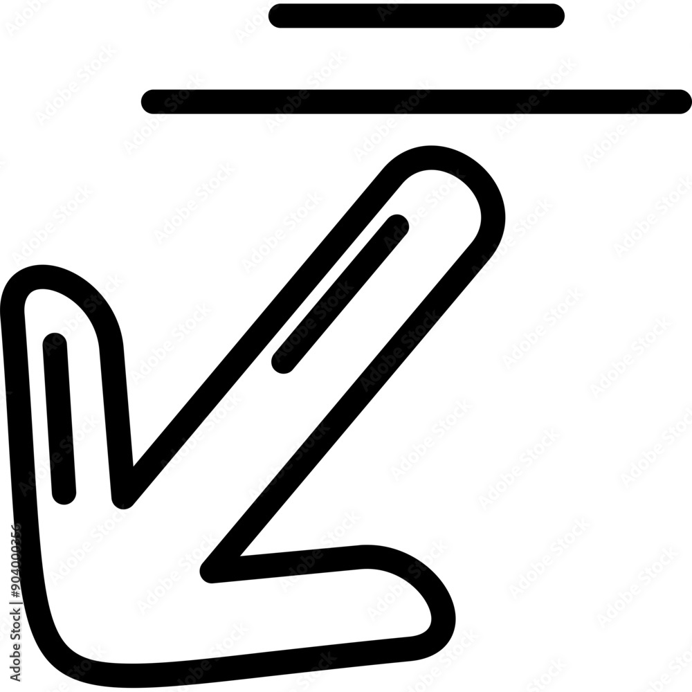 Obraz premium Arrow Down-Left Icon