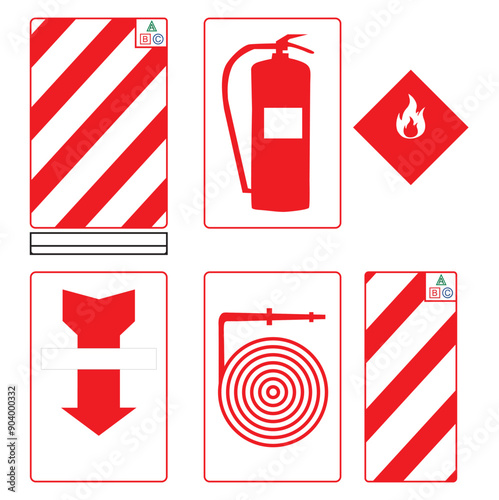 Icono de materiales para extinguir el fuego. Vector