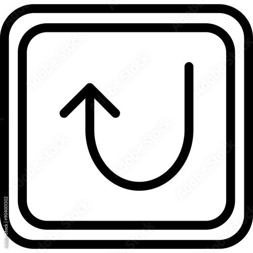 Arrow Hook Up Icon