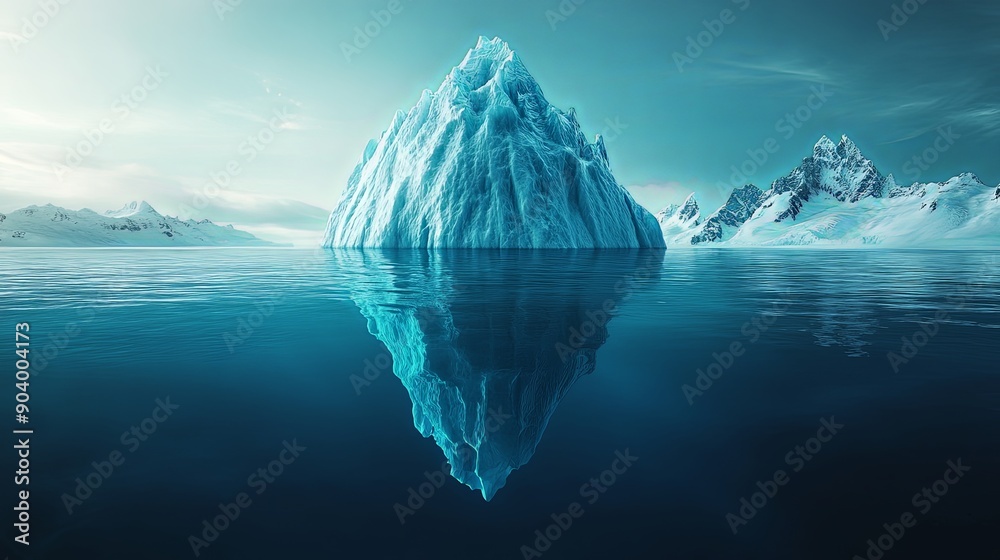 Massive Iceberg Showing Hidden Dangers Underwater Massive Iceberg Showing Hidden Dangers Underwater