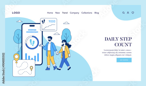 Health Apps. Flat Vector Illustration