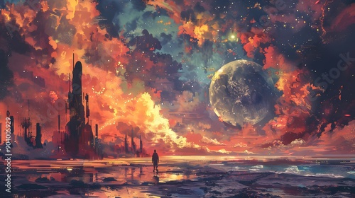 Alone on an alien shore.