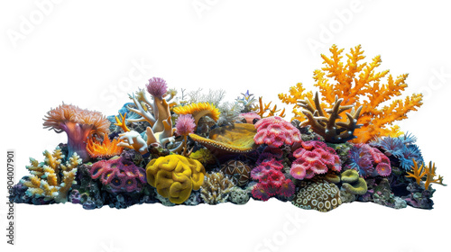 Fototapeta Naklejka Na Ścianę i Meble -  Coral reef on transparent background