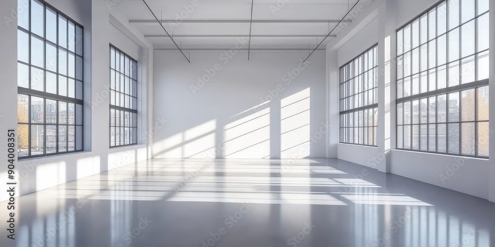 empty white room with window an sunlight,Blank white interior room background empty white room with window an sunlight,Blank white interior room background