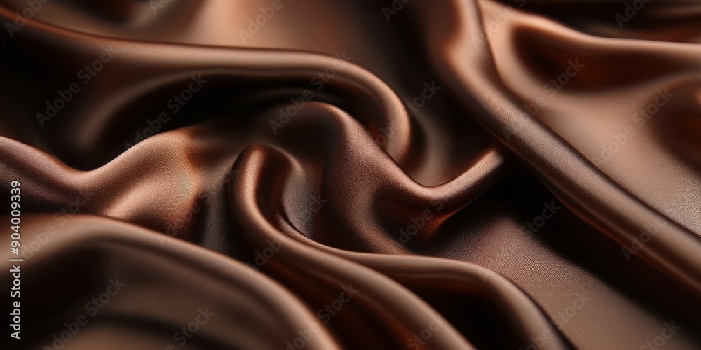 Fototapeta premium brown cloth silk satin fabric,