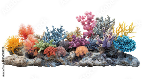 Fototapeta Naklejka Na Ścianę i Meble -  Coral reef on transparent background