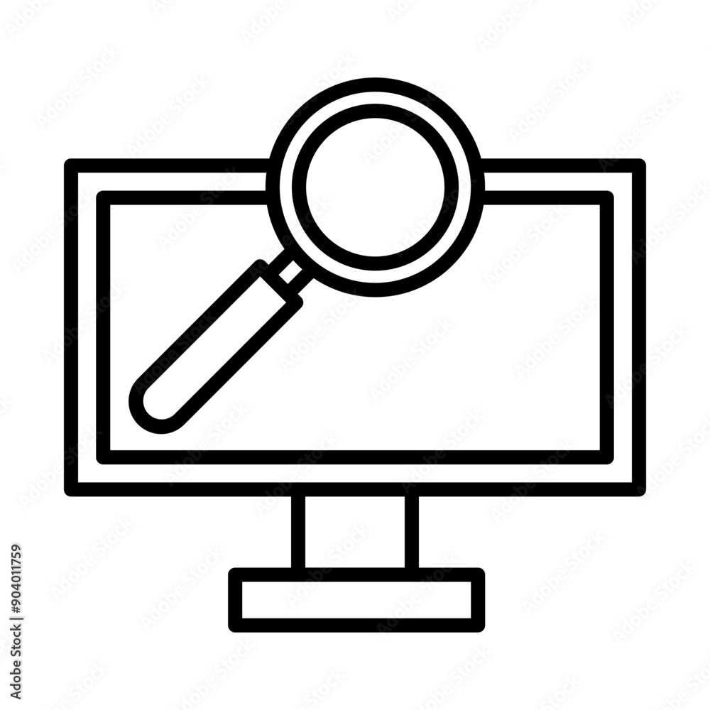 Monitoring line icon Monitoring line icon