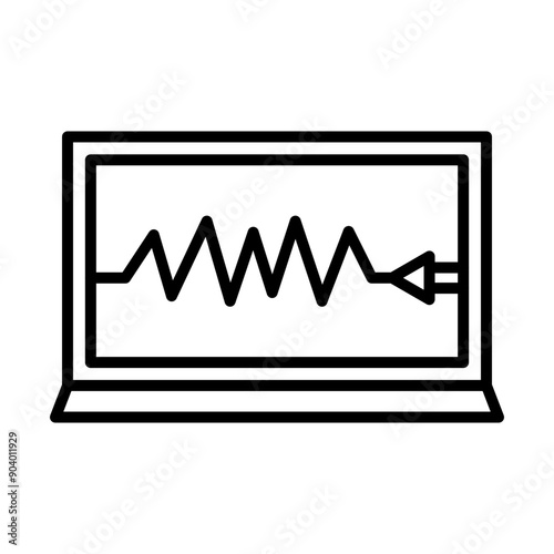 Seismograph line icon