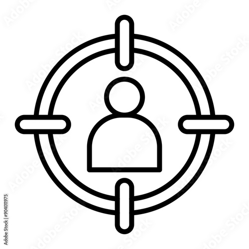 Victim line icon