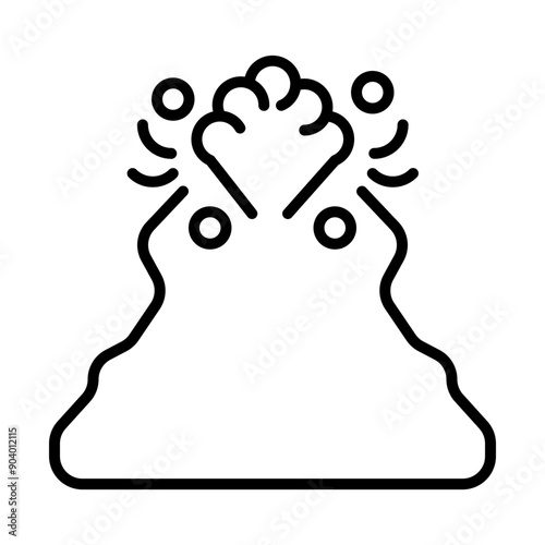 Eruption line icon
