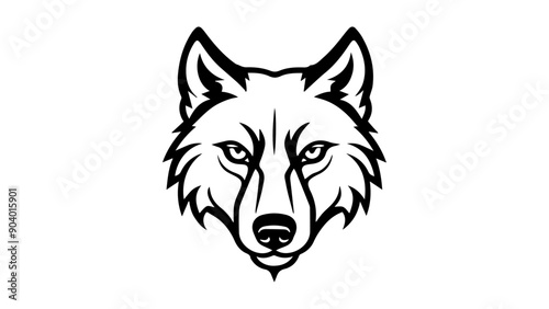 wolf head vector illustration in vector
