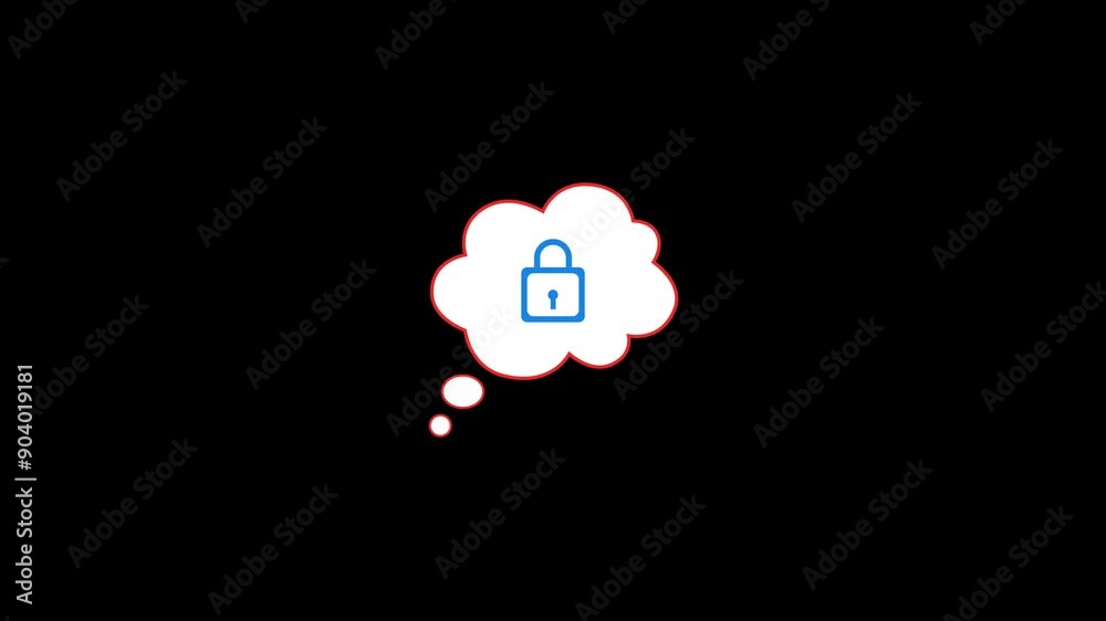 Lock Speech bubble Animation Lock Speech bubble Animation