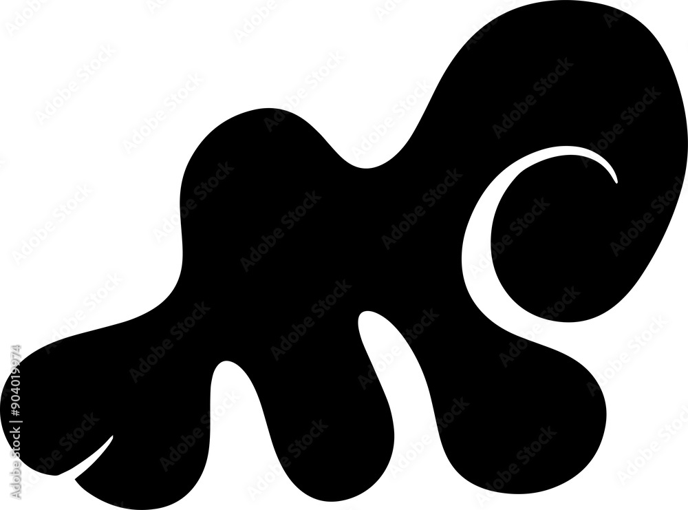 Obraz premium Irregular flat shape abstract fluid, liquid organic flat form.