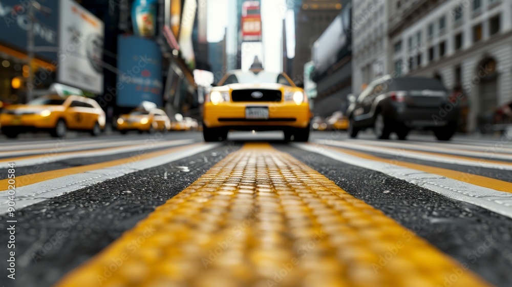Capture the vibrant energy and iconic character of New York City's famous landmark. This image captures the vibrant atmosphere, bright lights and moving advertisements. Capture the vibrant energy and iconic character of New York City's famous landmark. This image captures the vibrant atmosphere, bright lights and moving advertisements.