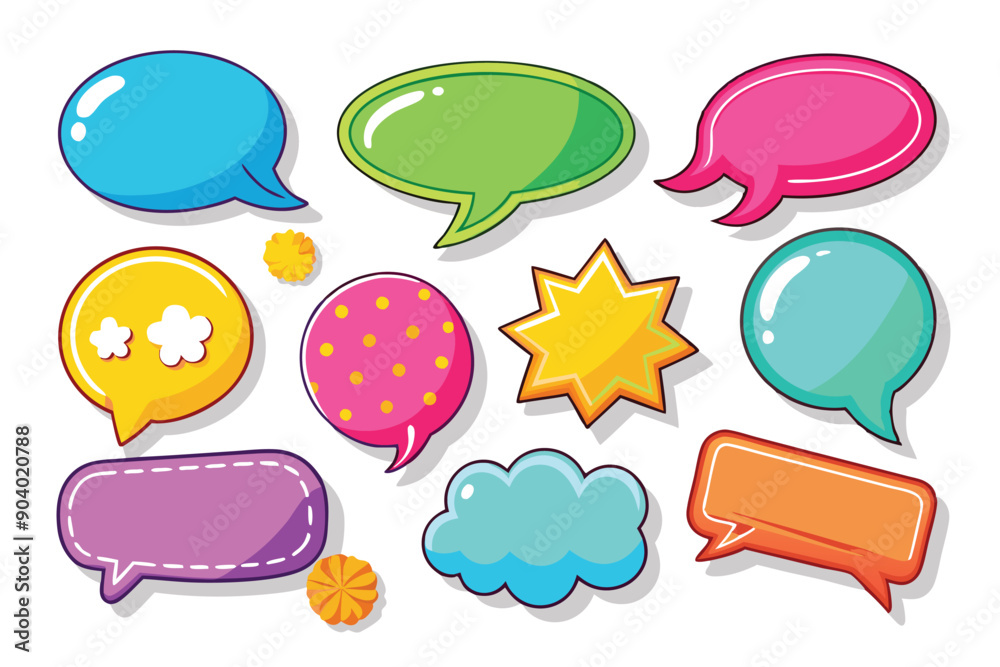 Speech bubbles icon set pic. Use for communication, dialogue, and talking. Express your thoughts and ideas in a fun and engaging way. Comes with a variety of colors and styles to choose from. Speech bubbles icon set pic. Use for communication, dialogue, and talking. Express your thoughts and ideas in a fun and engaging way. Comes with a variety of colors and styles to choose from.