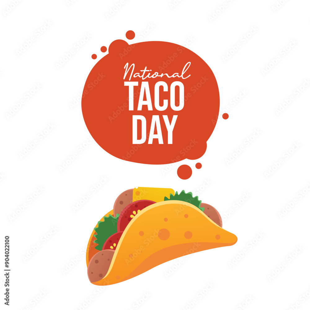 National Taco Day vector design template good for celebration usage. National Taco Day design. flat design. epd 10. National Taco Day vector design template good for celebration usage. National Taco Day design. flat design. epd 10.
