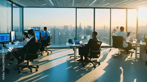 Modern Workplace: Time Lapse of Young Professionals Collaborating